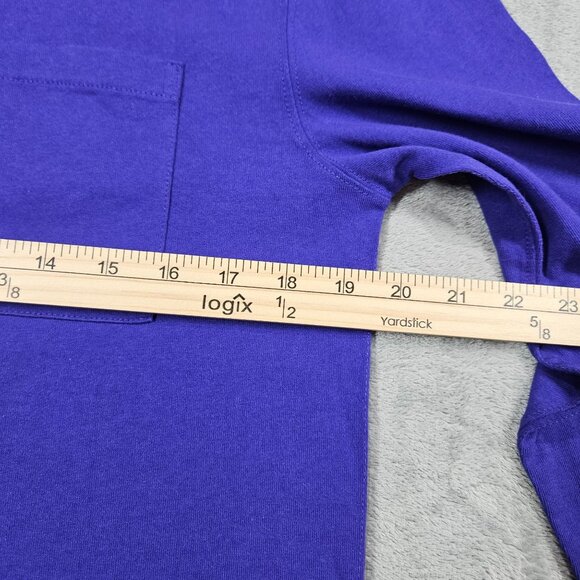 J Crew Shirt Mens S Purple Relaxed Cotton Pocket Tee BJ331 Oarsman Tag NEW - Picture 8 of 9